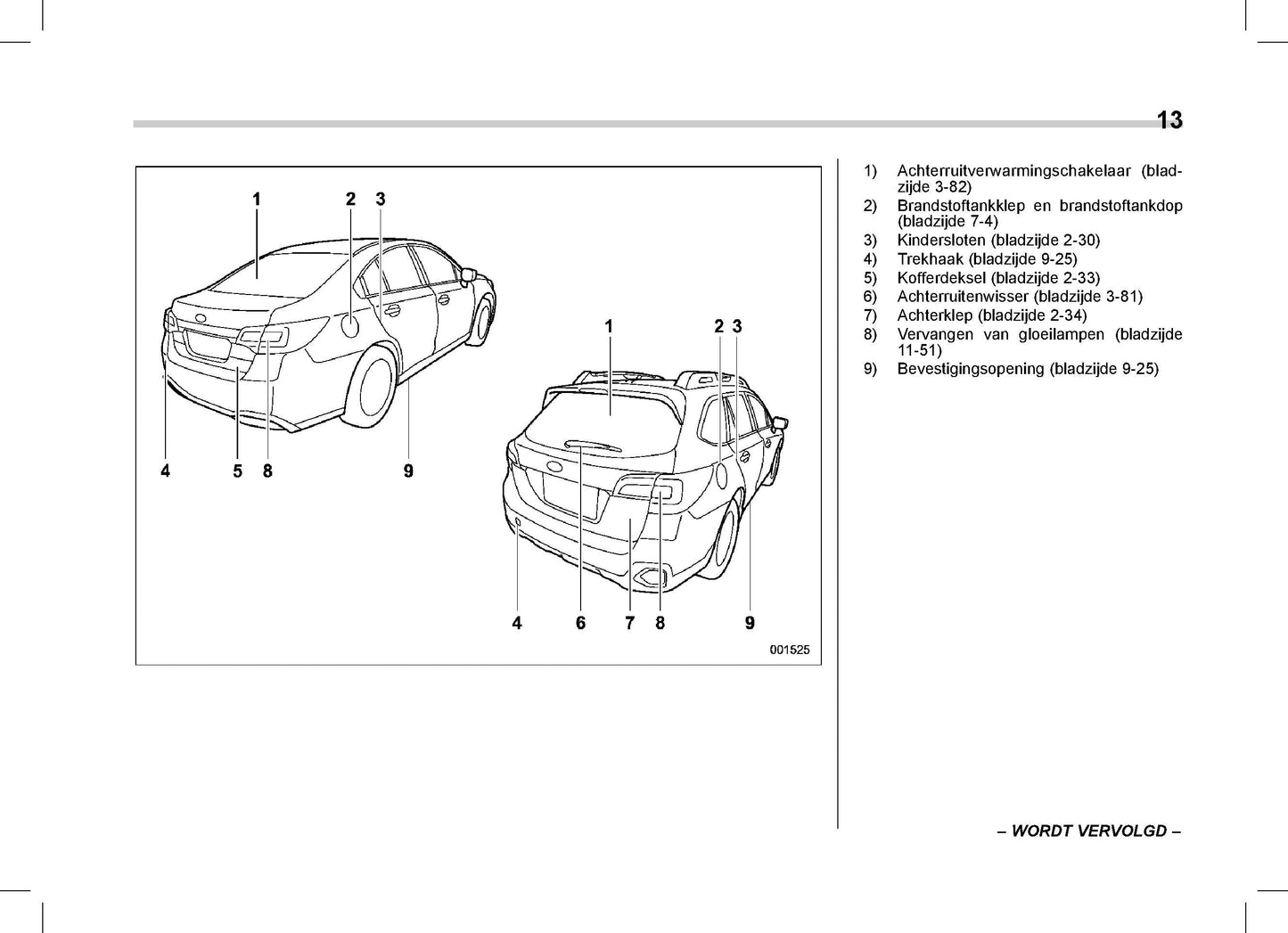 2019 Subaru Outback/Legacy Owner's Manual | Dutch