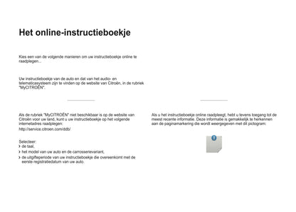 2016-2018 Citroën Infotainment Manual | Dutch