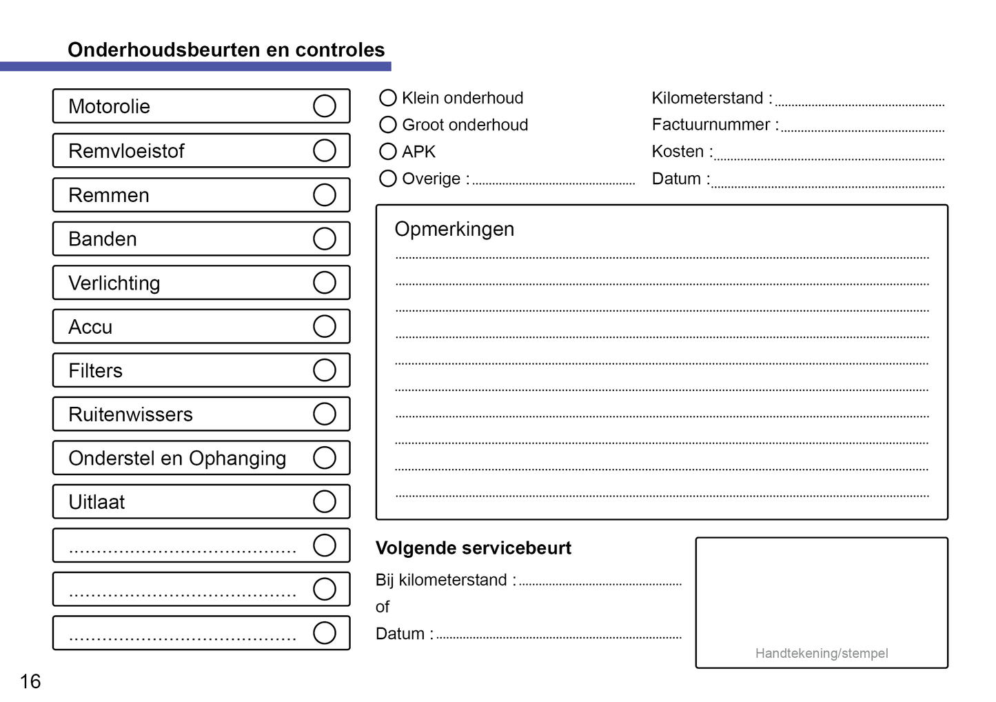 Mitsubishi Maintenance Book | Dutch