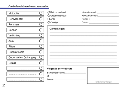 Citroën Maintenance Book | Dutch