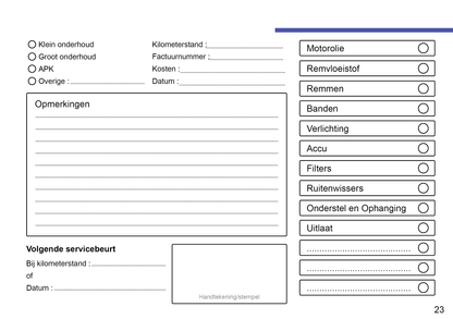 Fiat Maintenance Book | Dutch