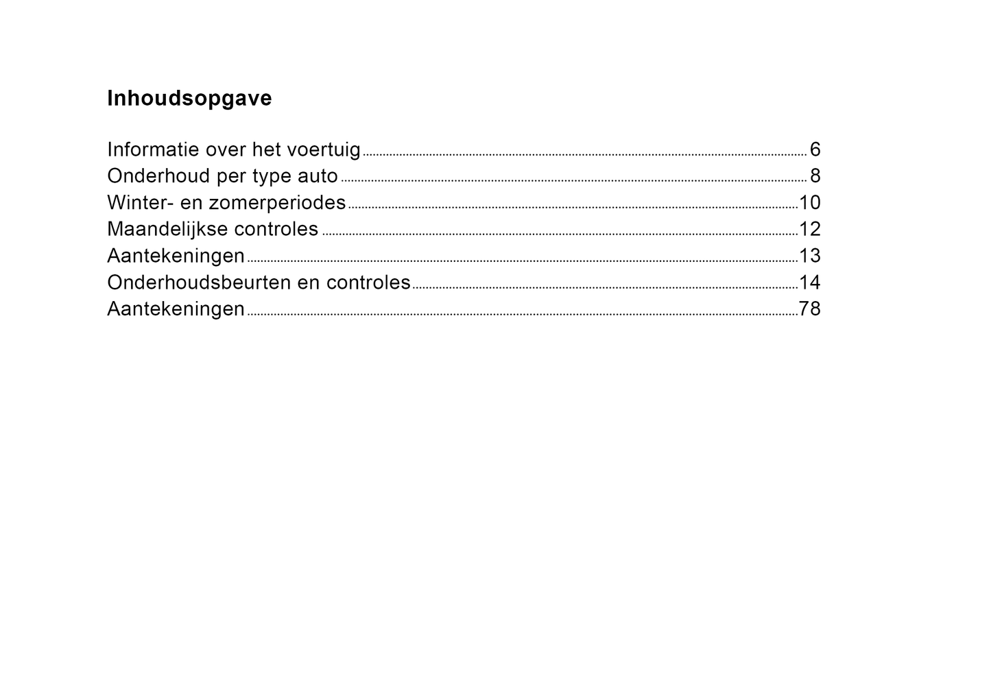 Onderhoudsboekje voor Jeep