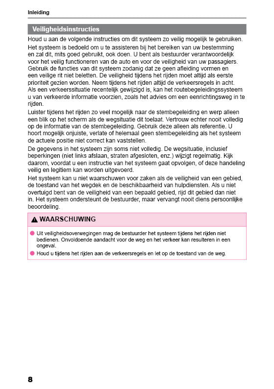 2024 Toyota Corolla Touring Sports Navigation Manual | Dutch