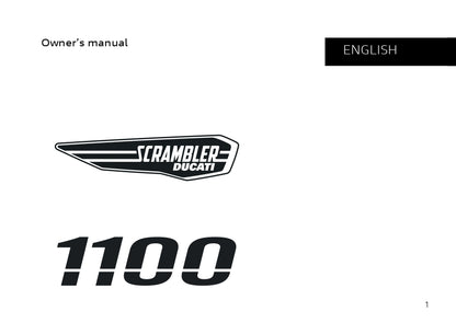 2019 Ducati Scrambler 1100 Bedienungsanleitung | Englisch