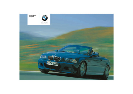 2006 BMW M3 Convertible Bedienungsanleitung | Englisch