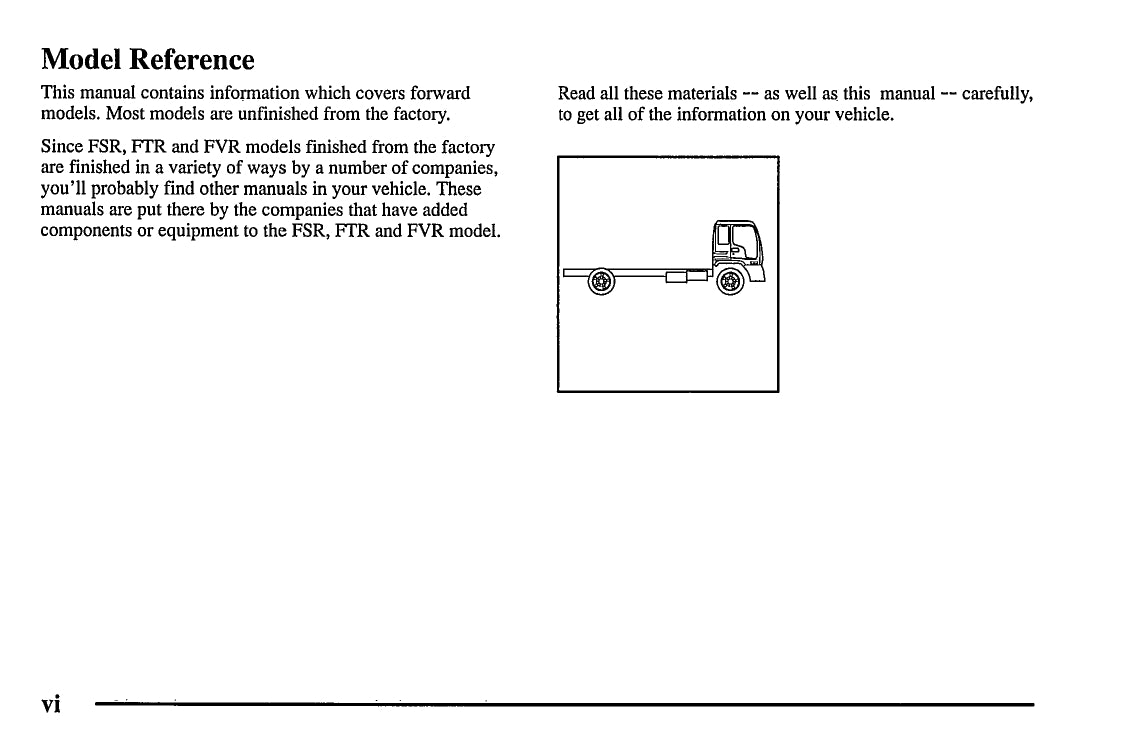 1998 Isuzu FSR/FTR/FVR Owner's Manual | English