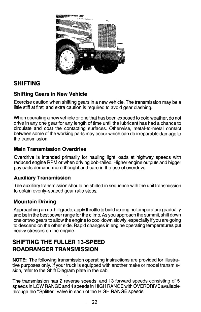 1981 - 1990 Peterbilt 379 Owner's Manual | English