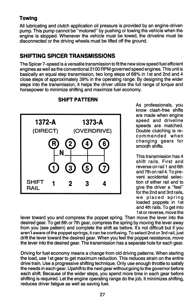 1981 - 1990 Peterbilt 379 Owner's Manual | English