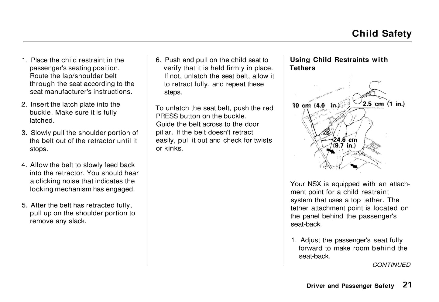 1995 Acura NSX Owner's Manual | English