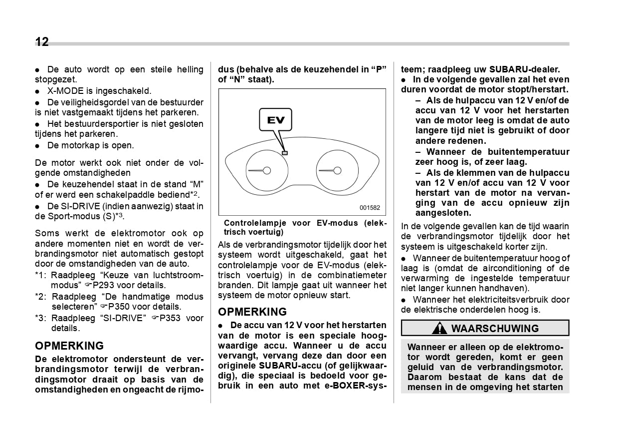 2020 Subaru Forester E-Boxer Owner's Manual | Dutch