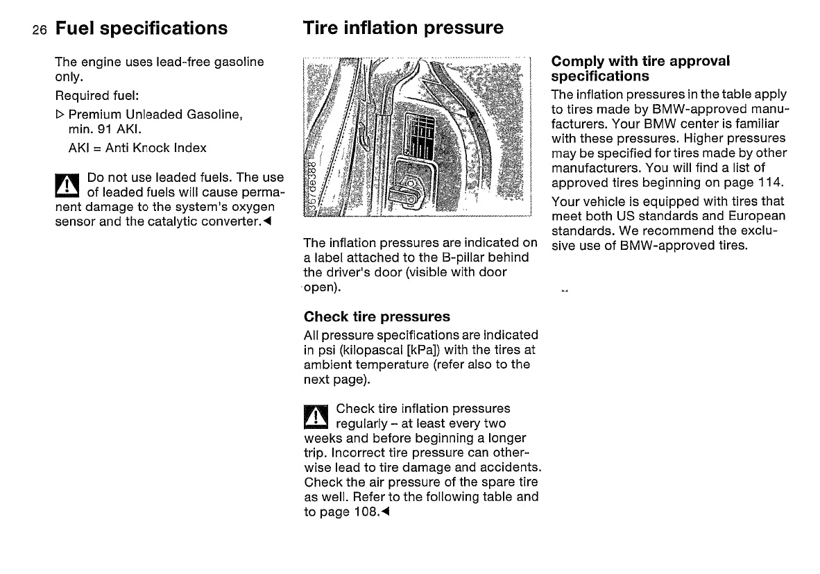 2001 BMW Z3 Owner's Manual | English