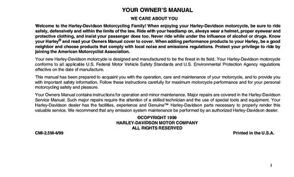 1999 Harley-Davidson FXR3 Owner's Manual | English