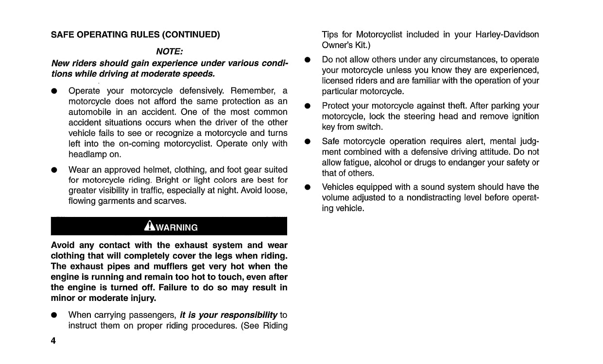 1999 Harley-Davidson FXR3 Owner's Manual | English