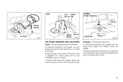 1987 Toyota 4WD Truck/4Runner Owner's Manual | English