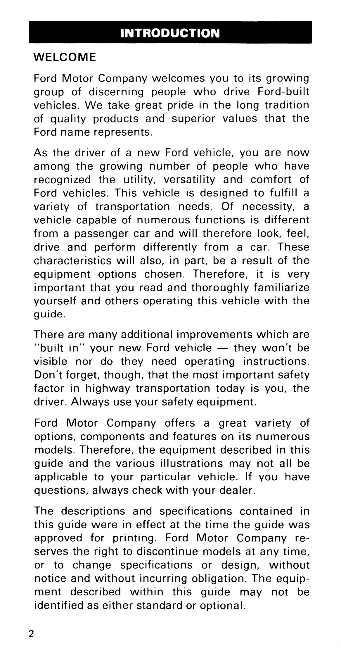 1985 Ford Medium Duty / 600 / 700 / 7000 Manuel du propriétaire | Anglais