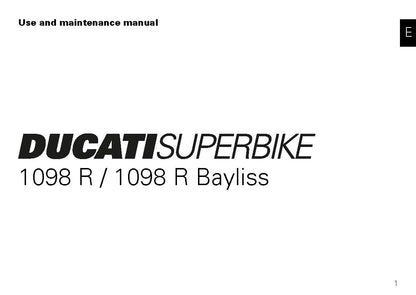 2009 Ducati Superbike Manuel du propriétaire | Anglais