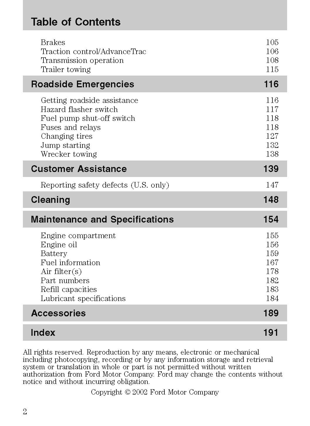 2003 Ford Thunderbird Owner's Manual | English