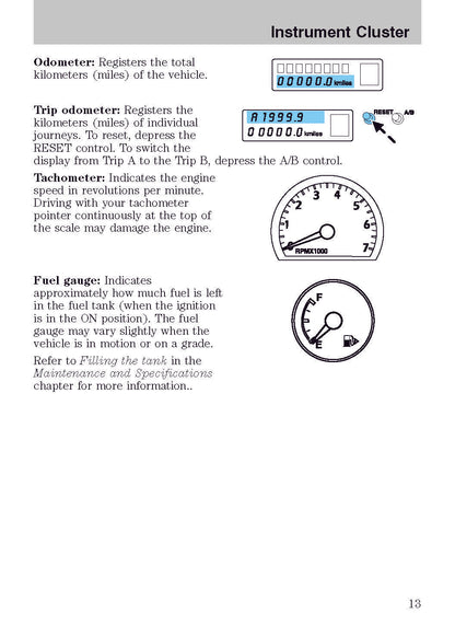 2003 Ford Thunderbird Gebruikershandleiding | Engels