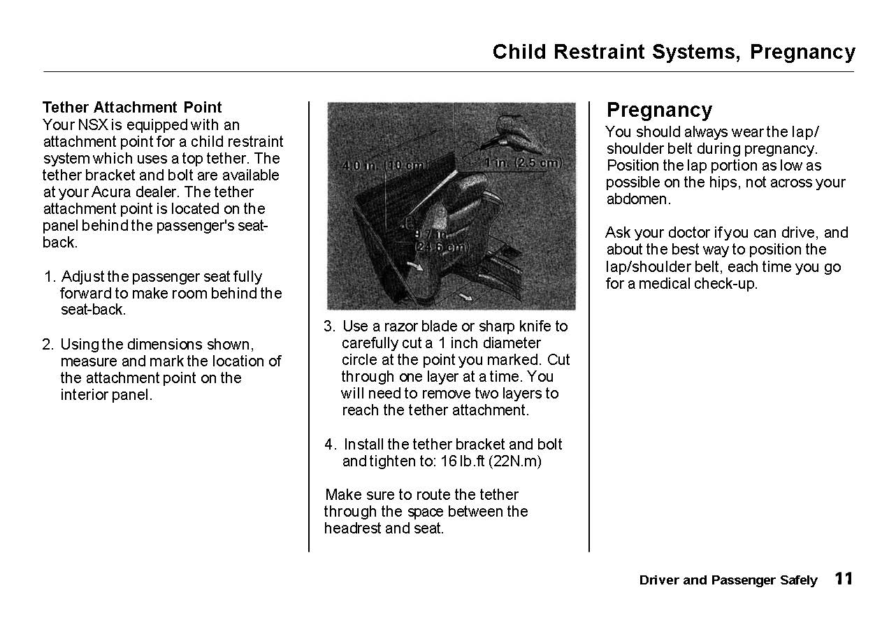 1991 Acura NSX Owner's Manual | English