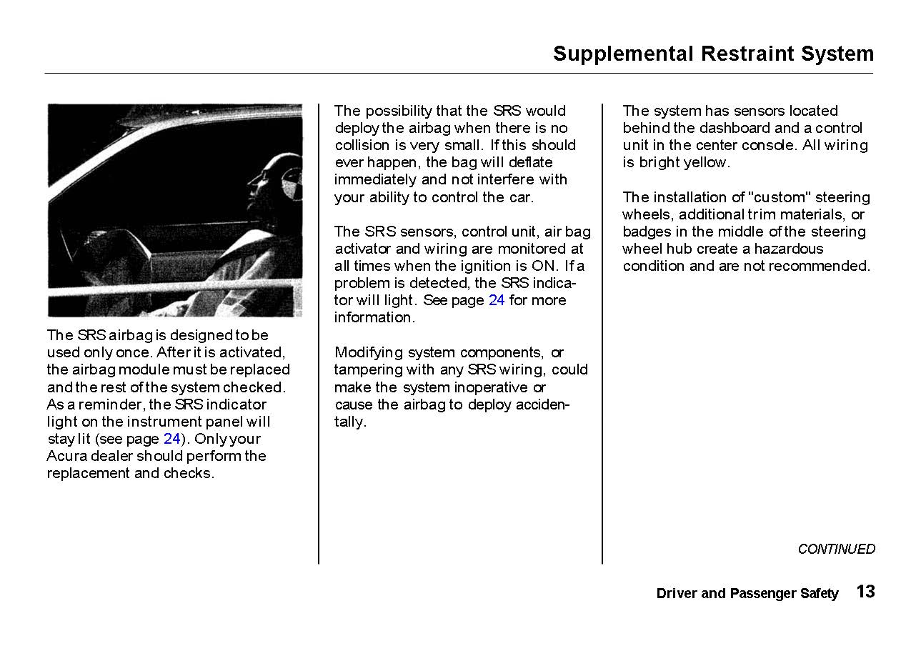 1991 Acura NSX Owner's Manual | English