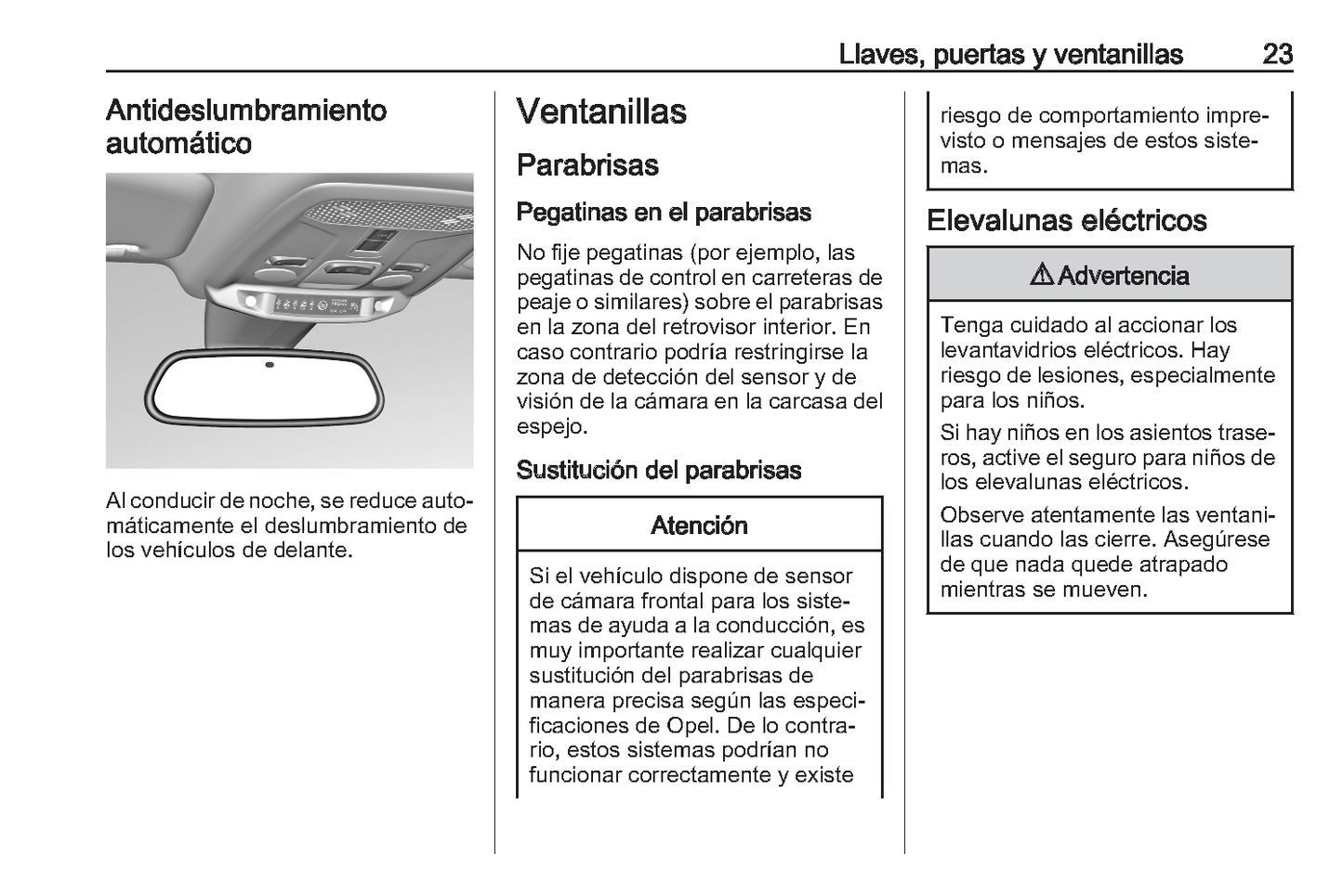 2023 Opel Corsa Owner's Manual | Spanish