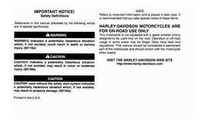 2009 Harley-Davidson FXSTSSE3 Owner's Manual | English