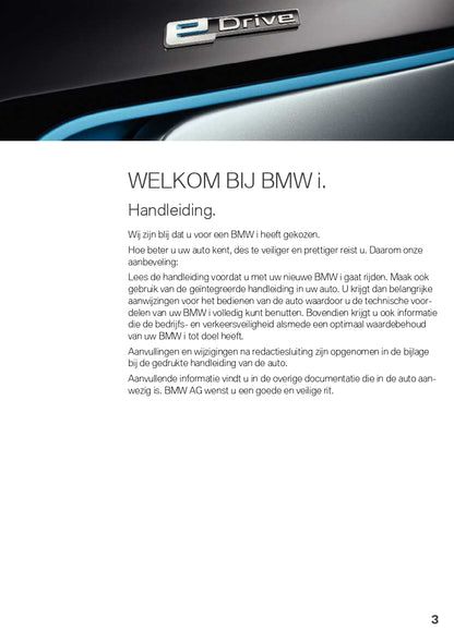 2021 BMW i3 Manuel du propriétaire | Néerlandais