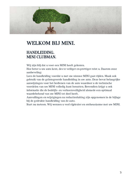2020 Mini Clubman Manuel du propriétaire | Néerlandais