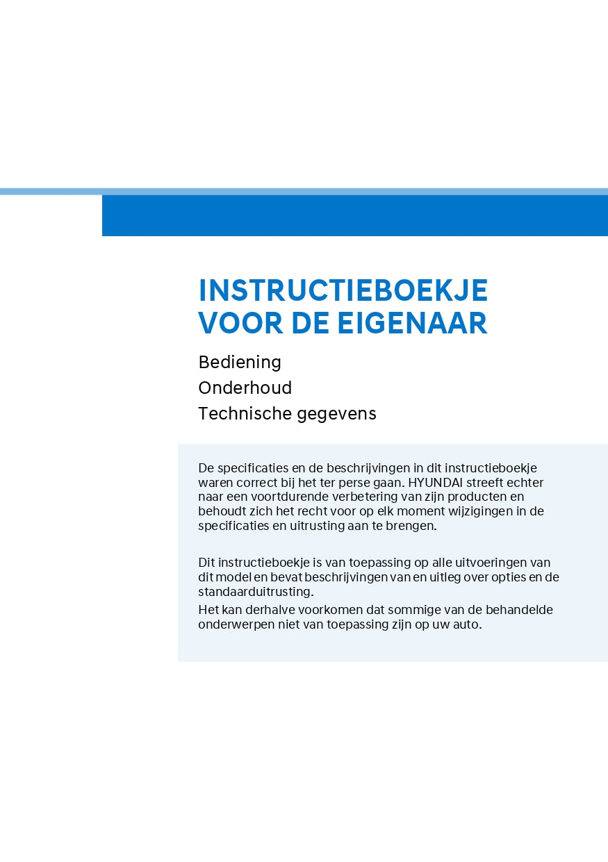 2024 Hyundai Kona Hybrid Owner's Manual | Dutch