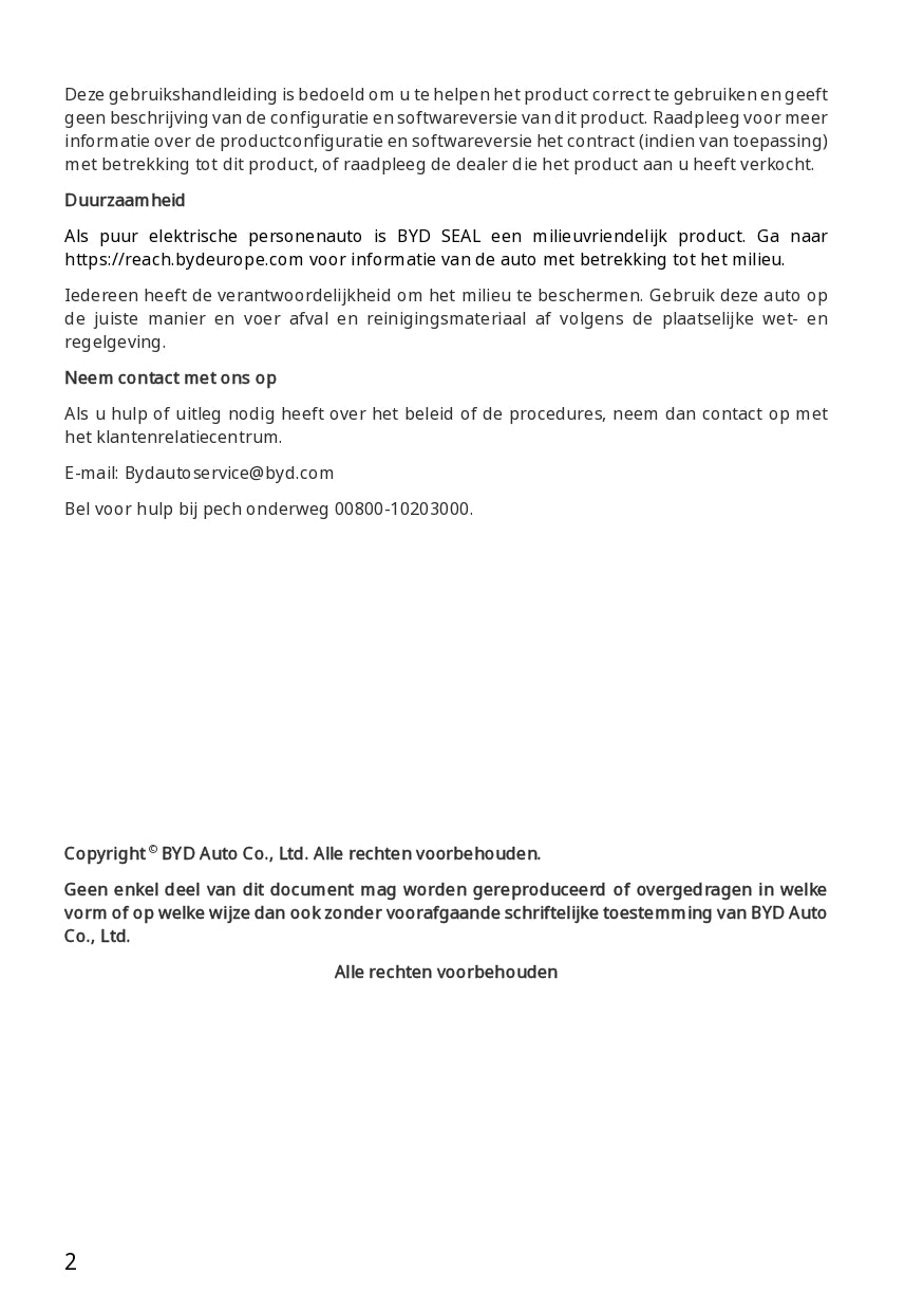 2023-2024 BYD Seal Gebruikershandleiding | Nederlands