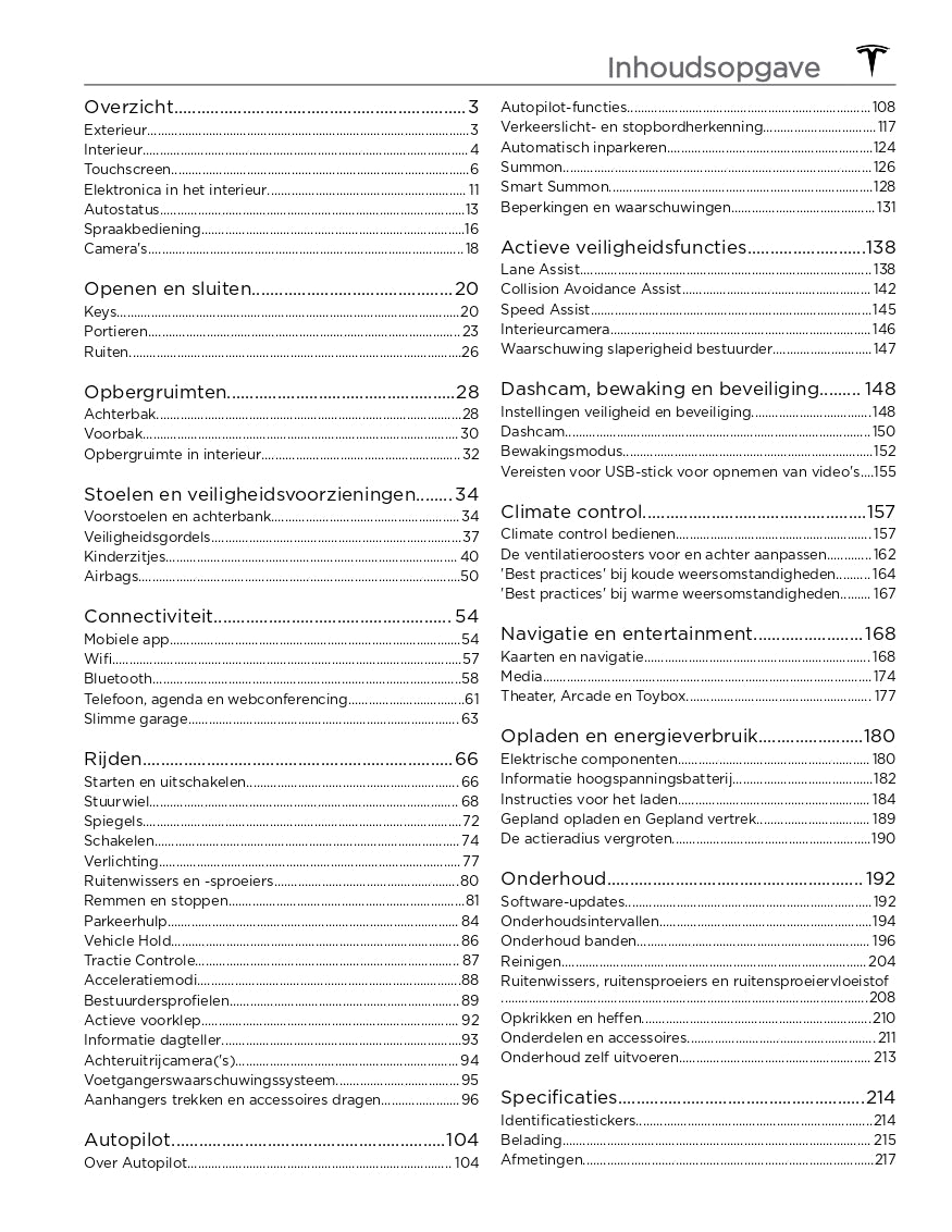 2024 Tesla Model 3 Owner's Manual | Dutch