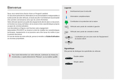 2022-2024 Peugeot Landtrek Manuel du propriétaire | Français