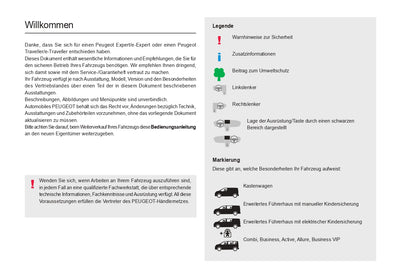 2024 Peugeot Expert/e-Expert/Traveller/e-Traveller Manuel du propriétaire | Allemand