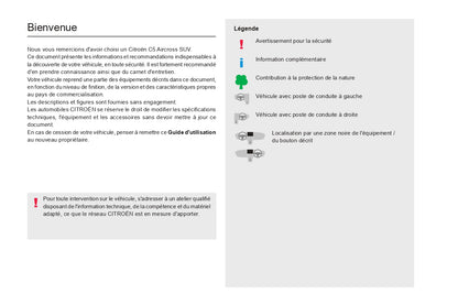 2022-2024 Citroën C5 Aircross Bedienungsanleitung | Französisch