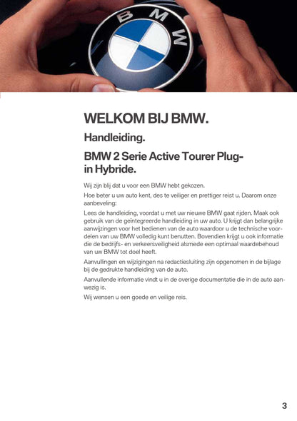 2018 BMW 2 serie Active Tourer 225XE Sport Line Owner's Manual | Dutch