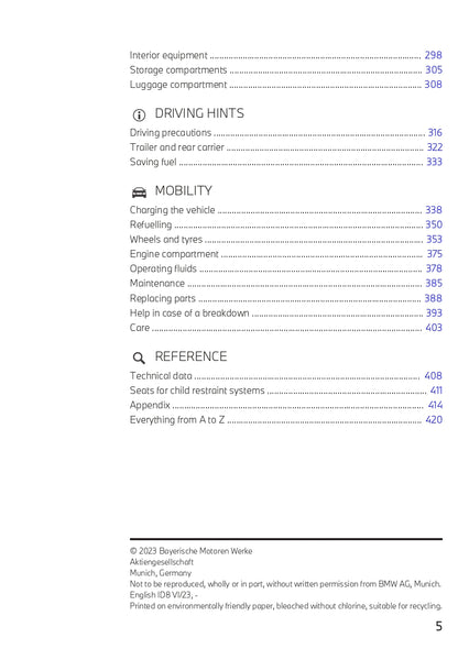 2023 BMW X1 PHEV Owner's Manual | English