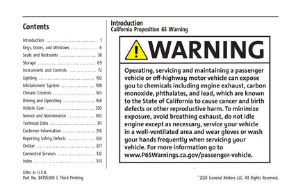 2023 Chevrolet Corvette Owner's Manual | English