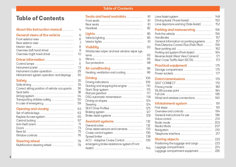 2024 Seat Arona Owner's Manual | English