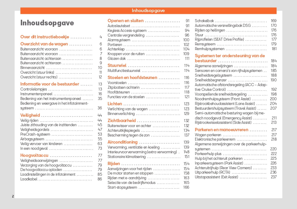 2023 Seat Leon Owner's Manual | Dutch