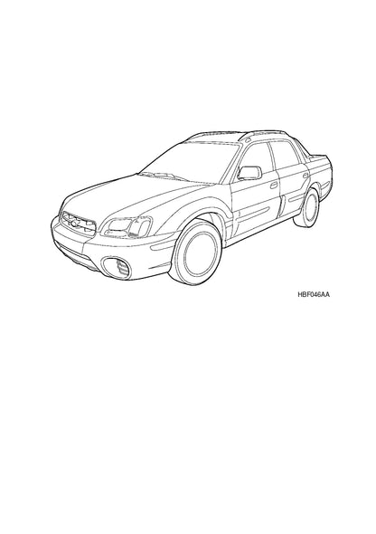 2003 Subaru Baja Bedienungsanleitung | Englisch