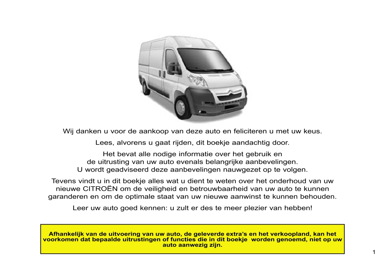 2006 Citroën Jumper Owner's Manual | Dutch