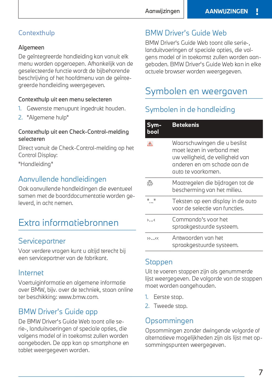 2022-2023 BMW X1 Owner's Manual | Dutch