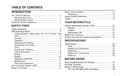 2021 Harley-Davidson Touring Owner's Manual | English