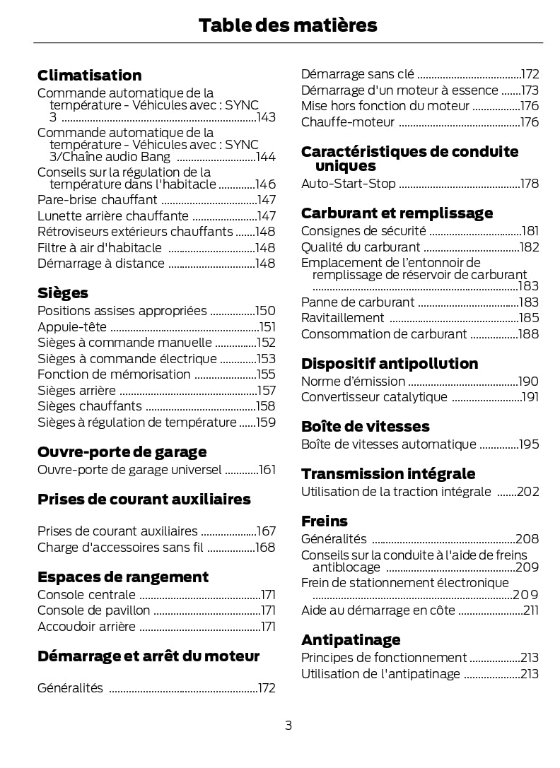 2020 Ford Edge Owner's Manual | French