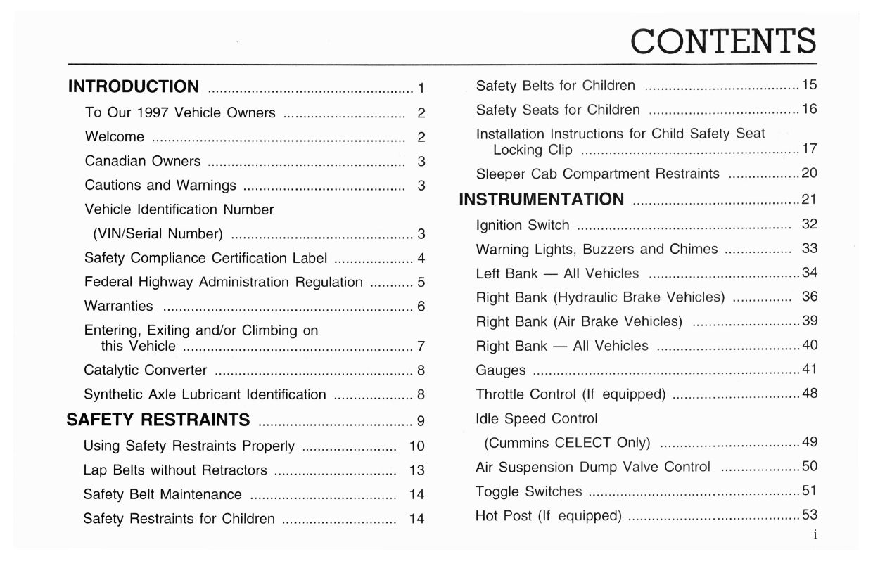 1997 Ford L-Series Manuel du propriétaire | Anglais