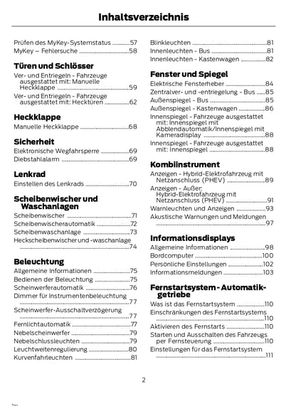 2021-2023 Ford Transit Custom Gebruikershandleiding | Duits