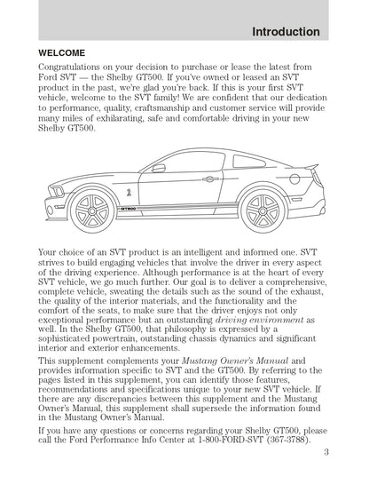 2011 Ford Shelby GT500 Gebruikershandleiding | Engels