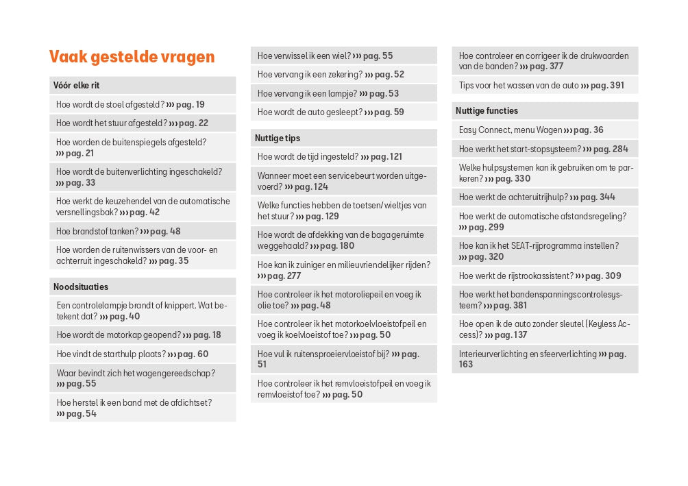 2019 Seat Ateca Owner's Manual | Dutch