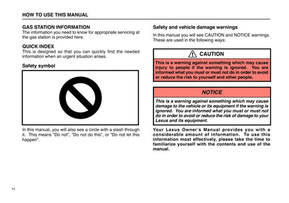 2001 Lexus LX 470 Owner's Manual | English