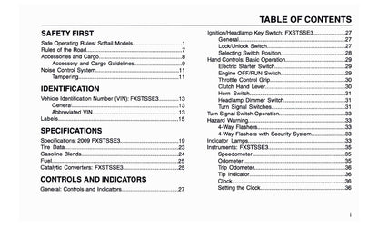 2009 Harley-Davidson FXSTSSE3 Owner's Manual | English